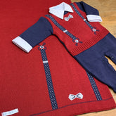 Macacão e Manta - Suspensório - Red. Naval e Steal